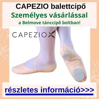 Több méretben és fazonban Capezio balettcipőt vásárolhatsz a tánckellék boltban